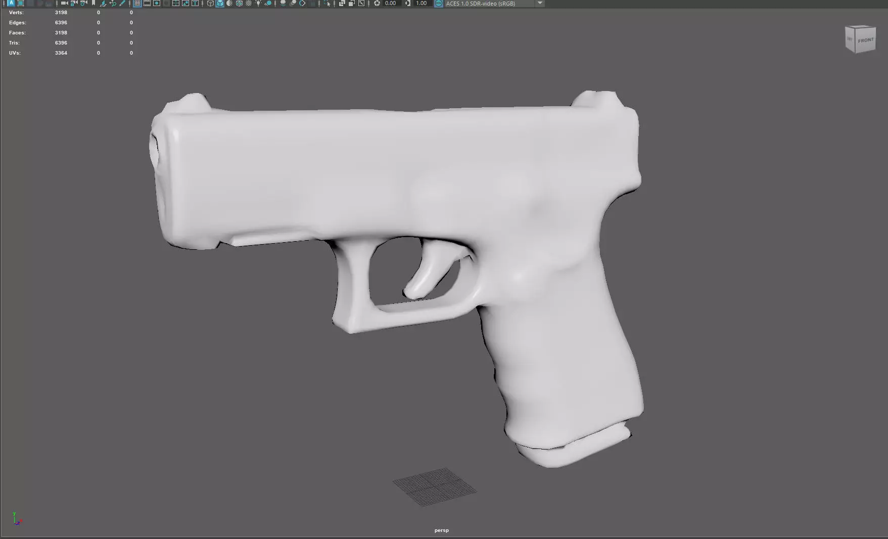 Glock 19 Gen 5  Realistic 3D Model  4K PBR Textures Game Ready  Low-poly 3D model_9