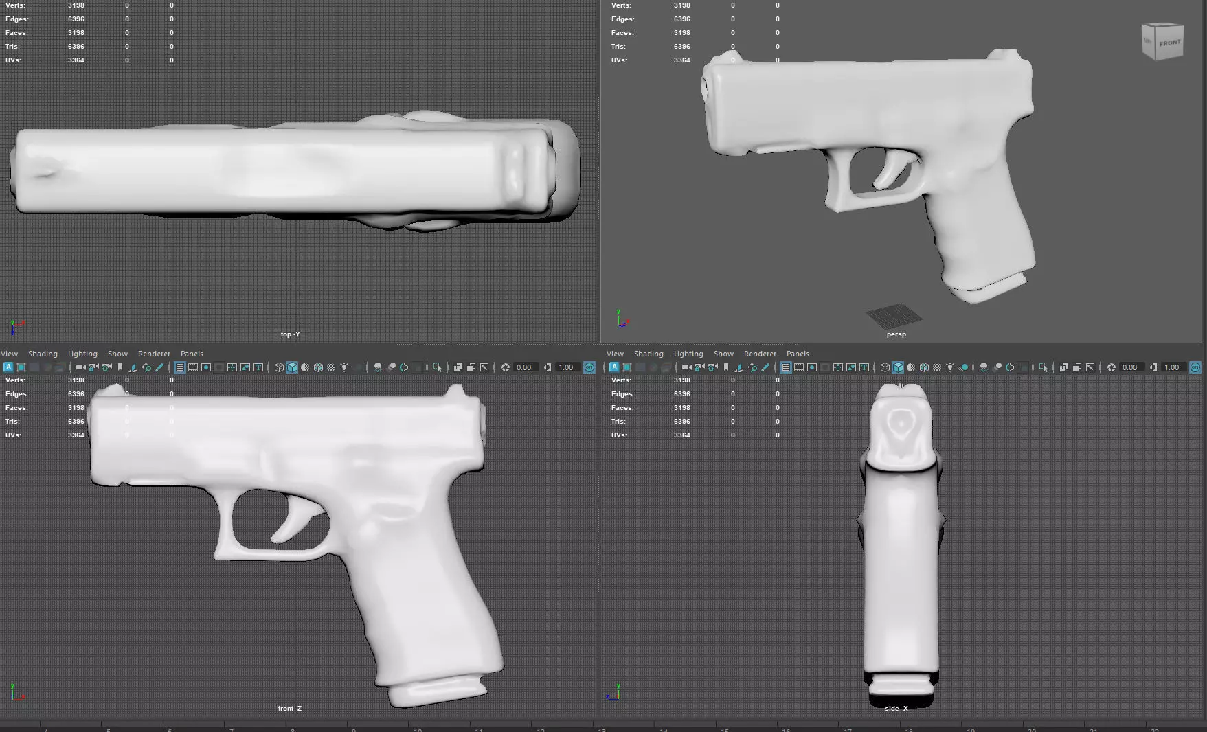 Glock 19 Gen 5  Realistic 3D Model  4K PBR Textures Game Ready  Low-poly 3D model_12