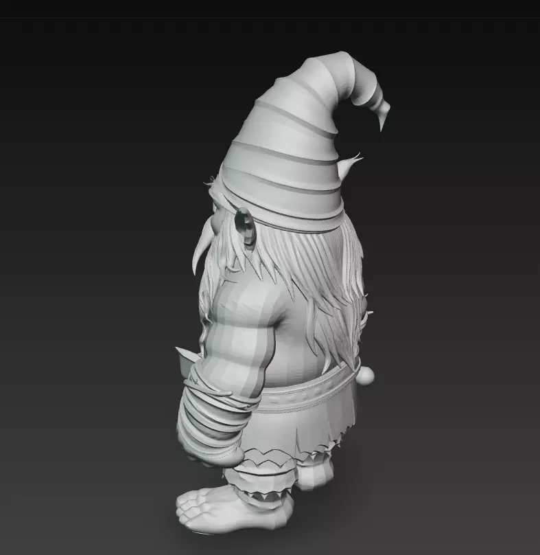 Dark Gnome Warrior - Stylized Fantasy Character 3D Model 3D print model_12