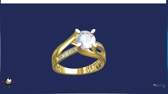 Engagement ring with stones