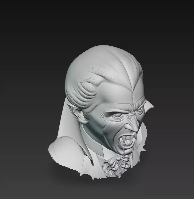 Vampire Count - Gothic Horror 3D Bust 3D print model_9