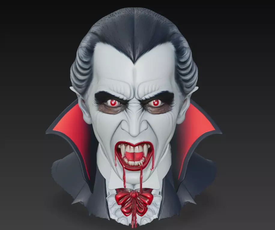 Vampire Count - Gothic Horror 3D Bust 3D print model_0