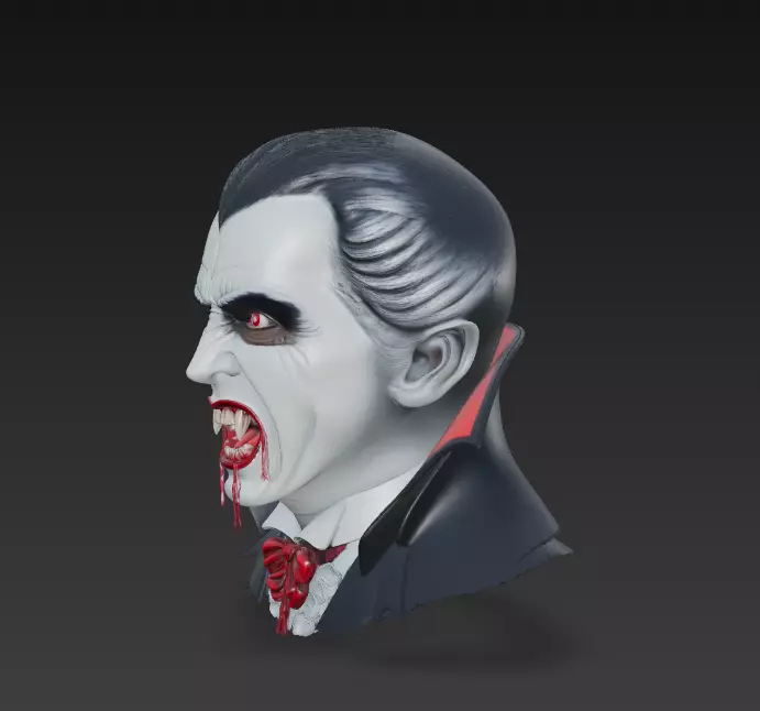Vampire Count - Gothic Horror 3D Bust 3D print model_2