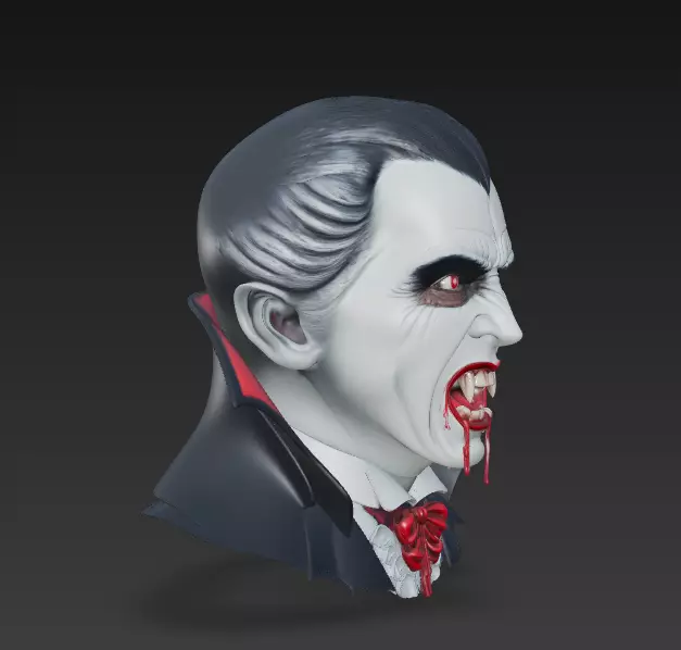 Vampire Count - Gothic Horror 3D Bust 3D print model_5