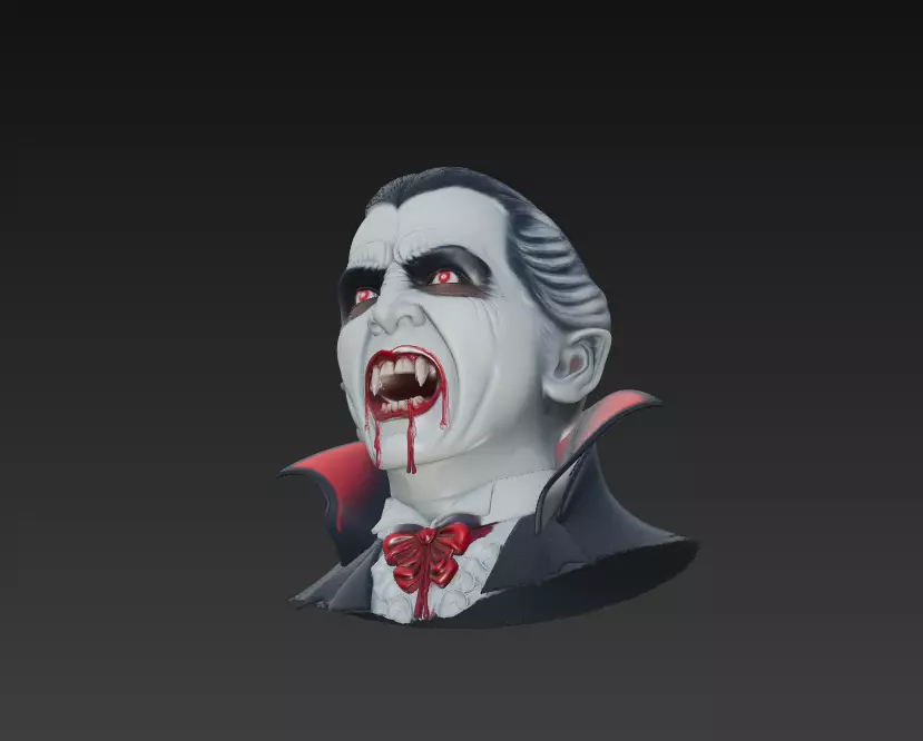 Vampire Count - Gothic Horror 3D Bust 3D print model_3