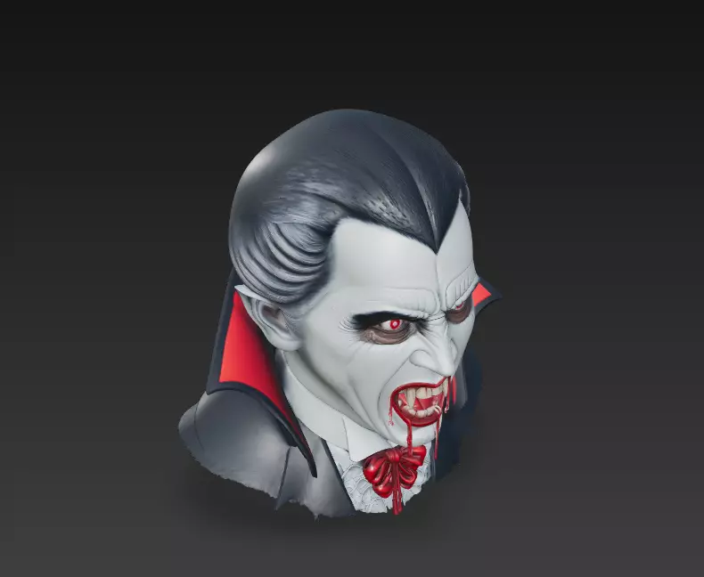 Vampire Count - Gothic Horror 3D Bust 3D print model_4