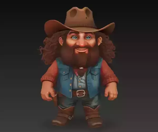Meet the Friendliest Cowboy A Cheerful Modern Cartoon Character