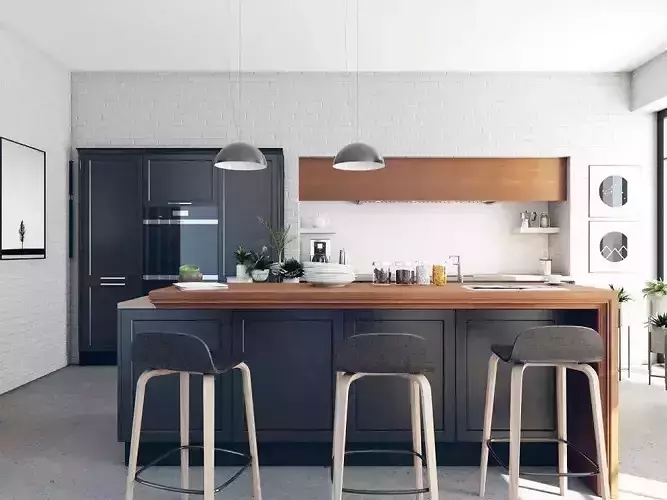 MInimal rustic kitchen