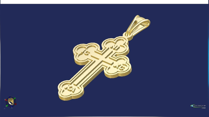Cross gold pendant