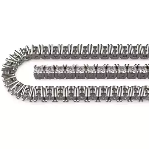 Thin Diamond Tennis Bracelet 2mm 5 sizes 