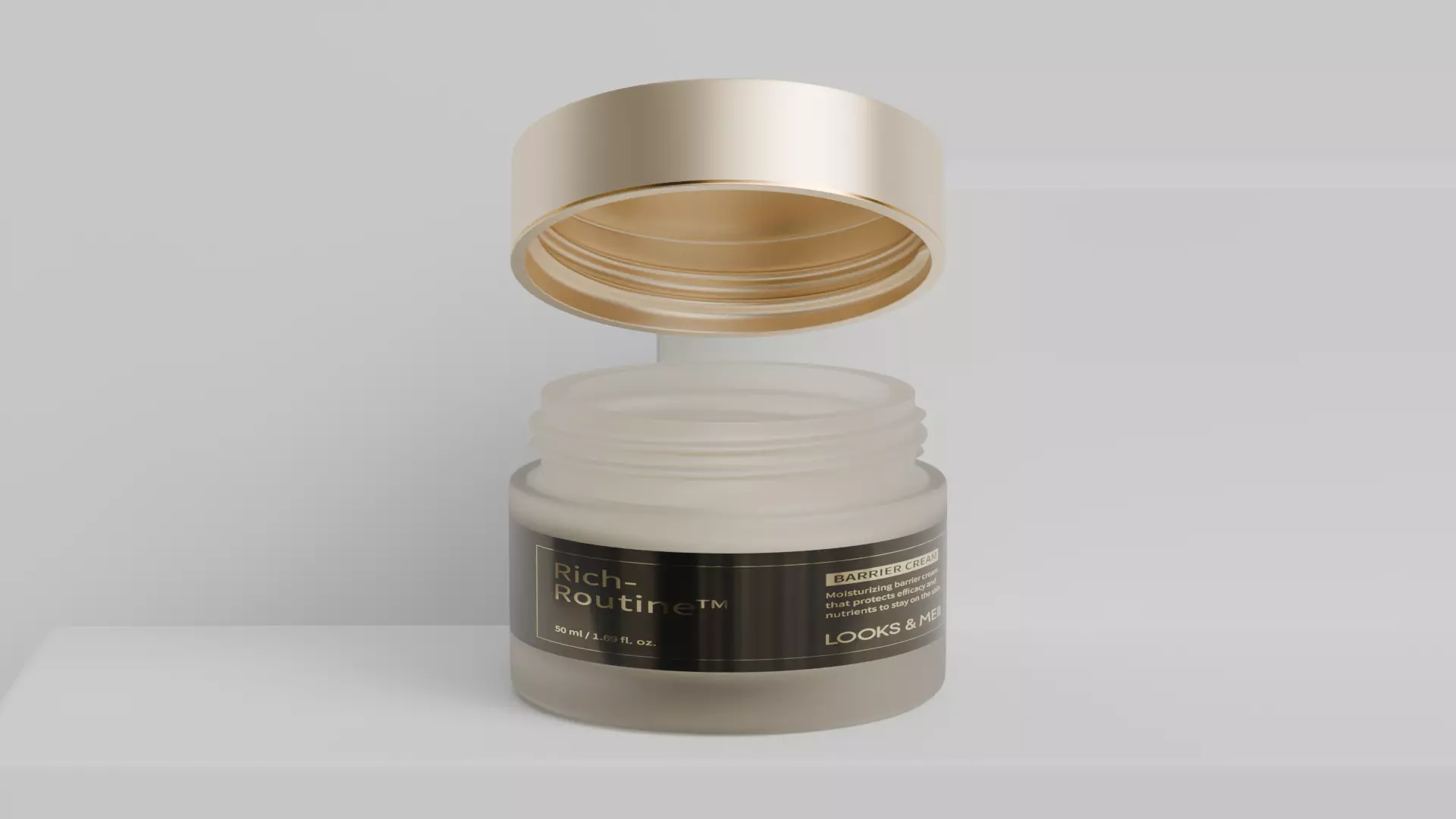 Cosmetic Cream Jar Bottle 3D model_4