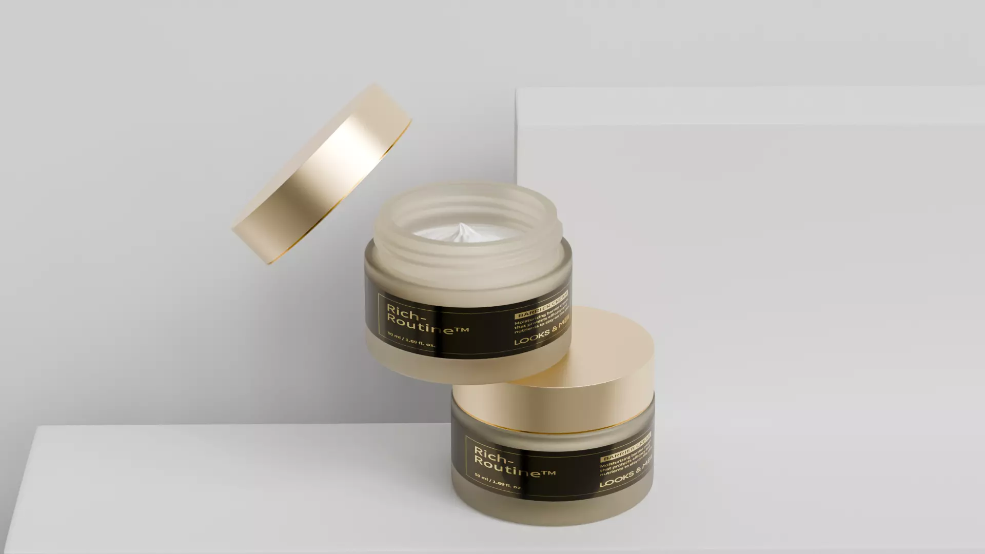 Cosmetic Cream Jar Bottle 3D model_1
