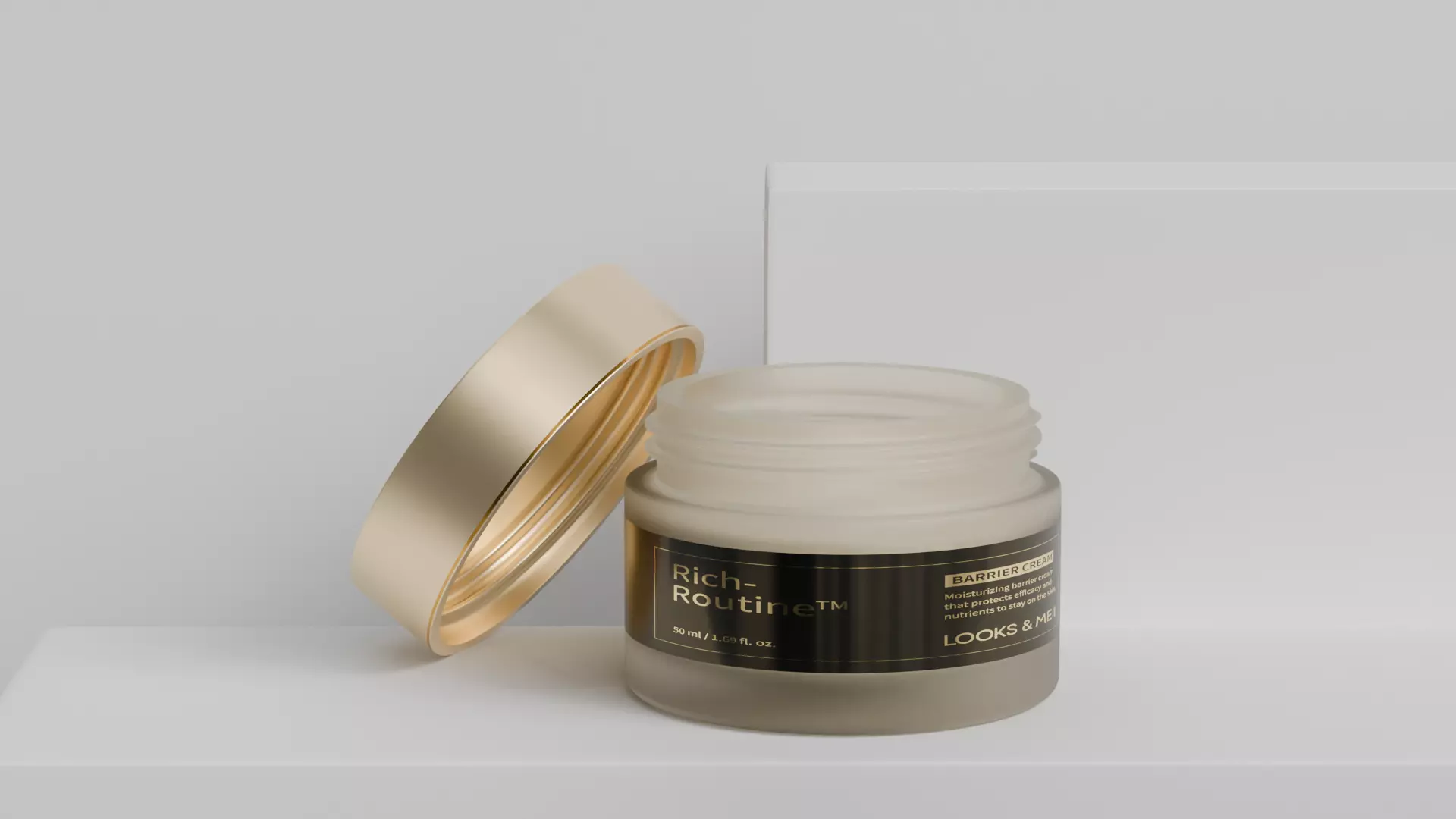 Cosmetic Cream Jar Bottle 3D model_2