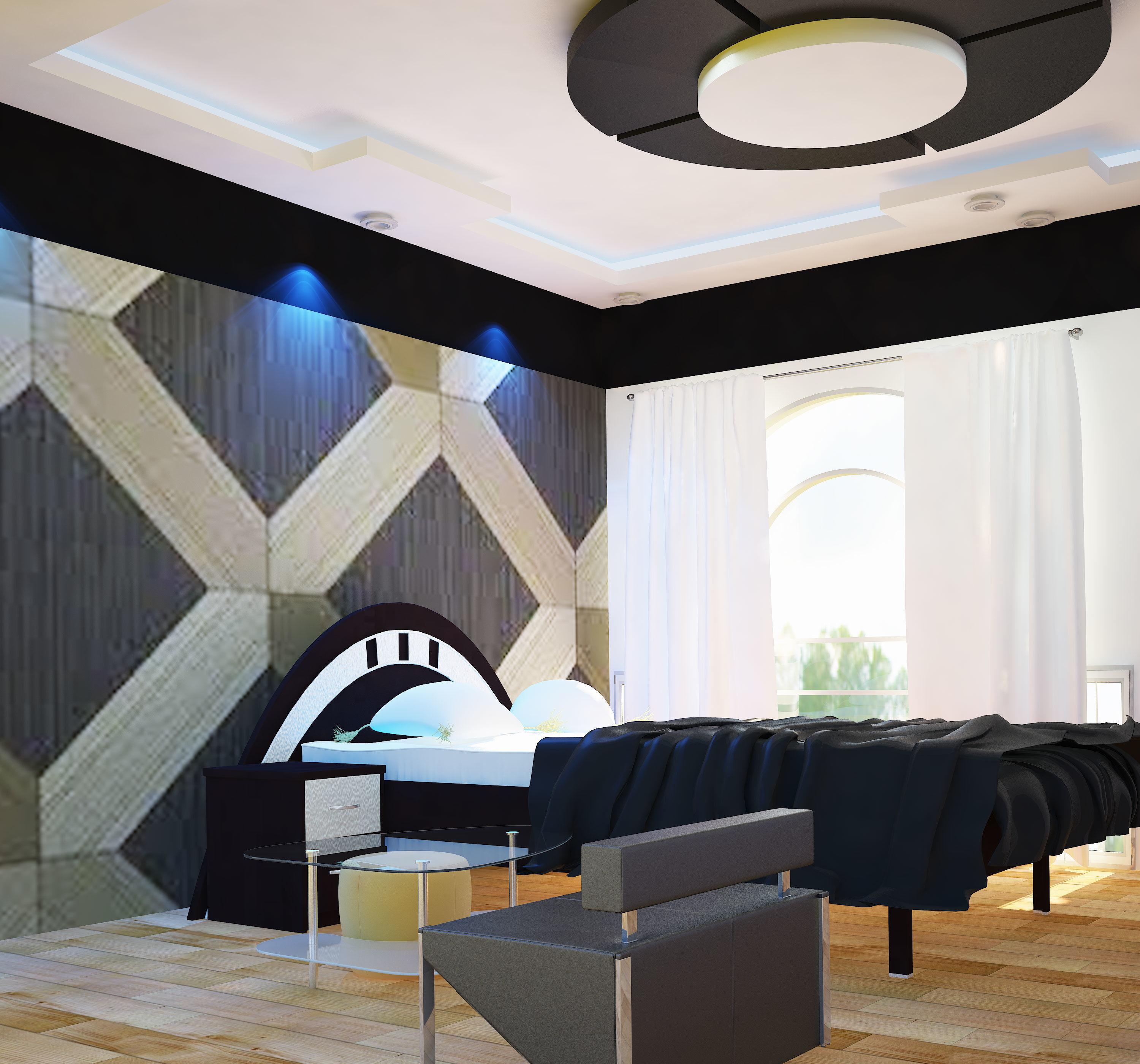 Its an interior view of bed room residential free 3D model 3D printable MAX