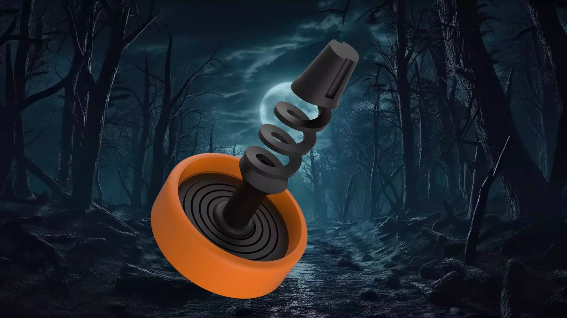 Springy Ghost 3D Printable Halloween Decoration 3D print model_9