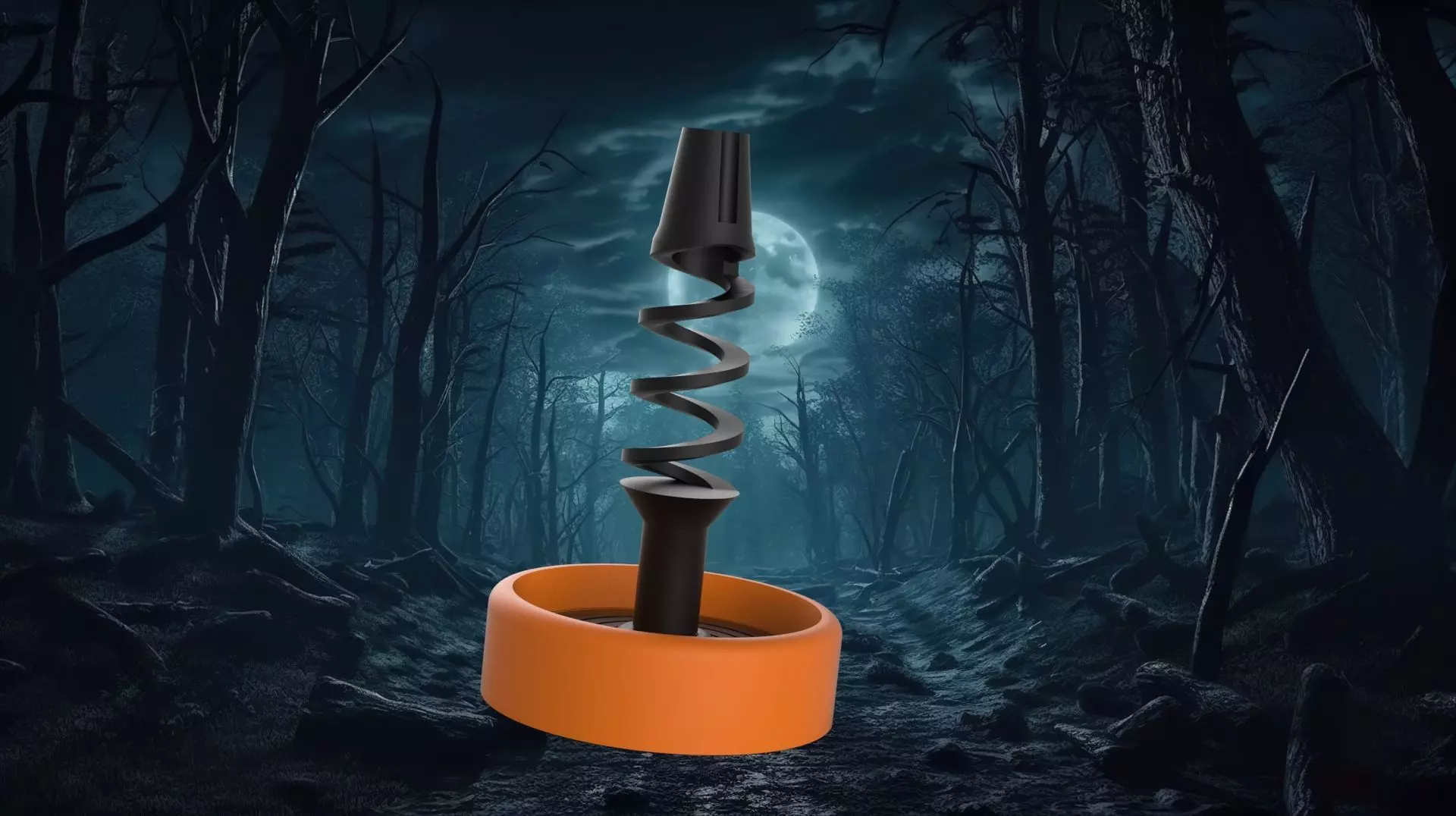 Springy Ghost 3D Printable Halloween Decoration 3D print model_8