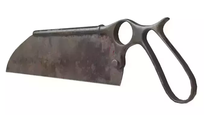 Bloody Bone Saw 3D Model - Horror Asset