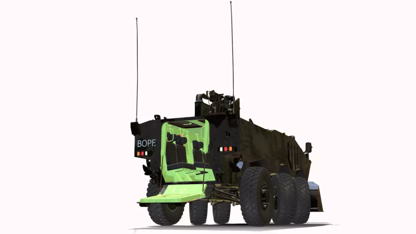 VBTP IVECO GUARANI BOPE Low-poly 3D model_5