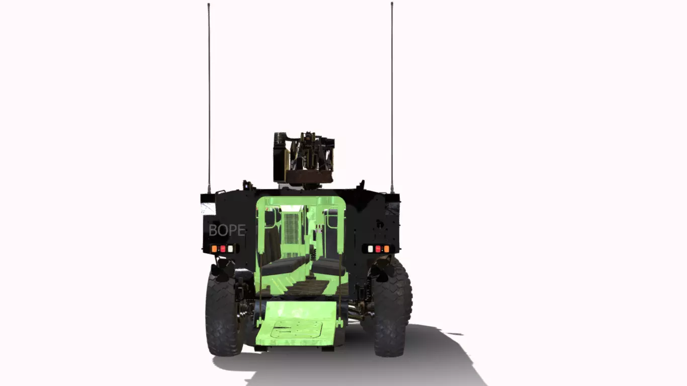 VBTP IVECO GUARANI BOPE Low-poly 3D model_6