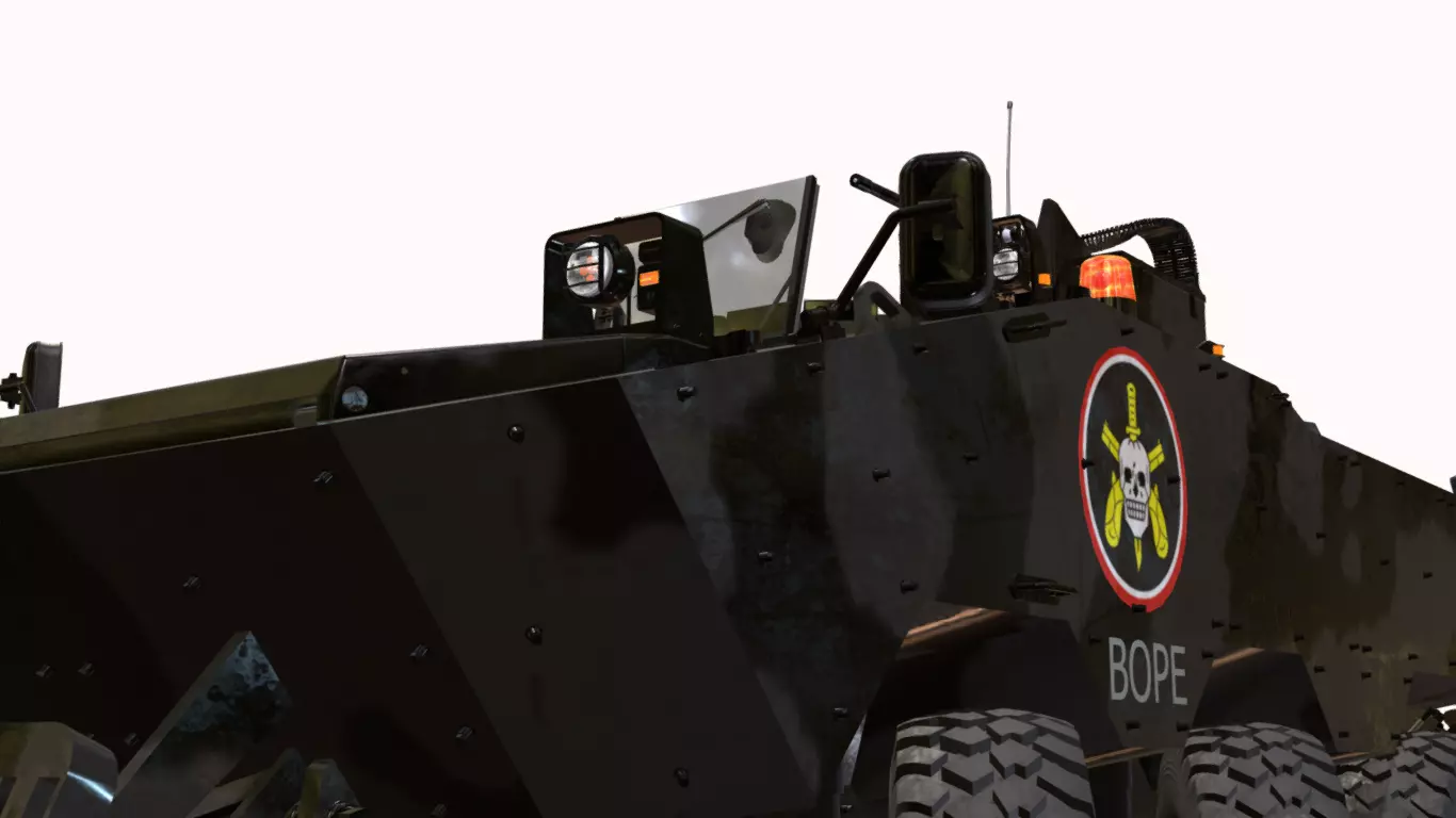 VBTP IVECO GUARANI BOPE Low-poly 3D model_9