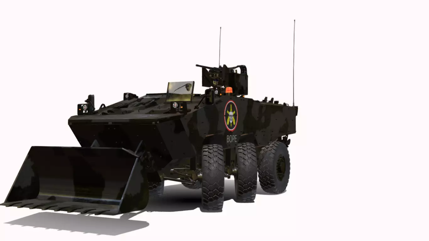 VBTP IVECO GUARANI BOPE Low-poly 3D model_0