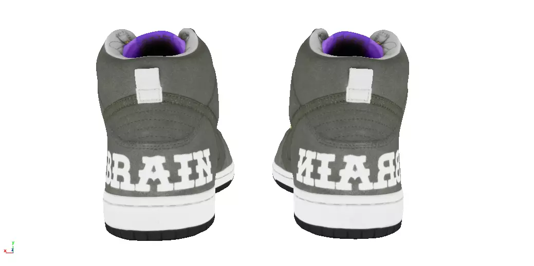 Nike Air SB Dunk High Brain Wreck Low-poly 3D model_2