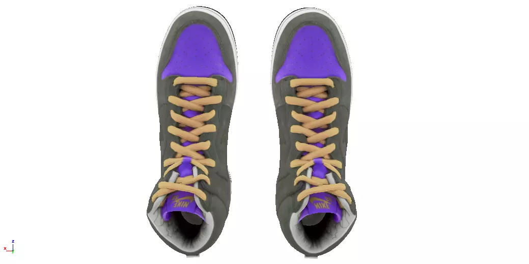 Nike Air SB Dunk High Brain Wreck Low-poly 3D model_3