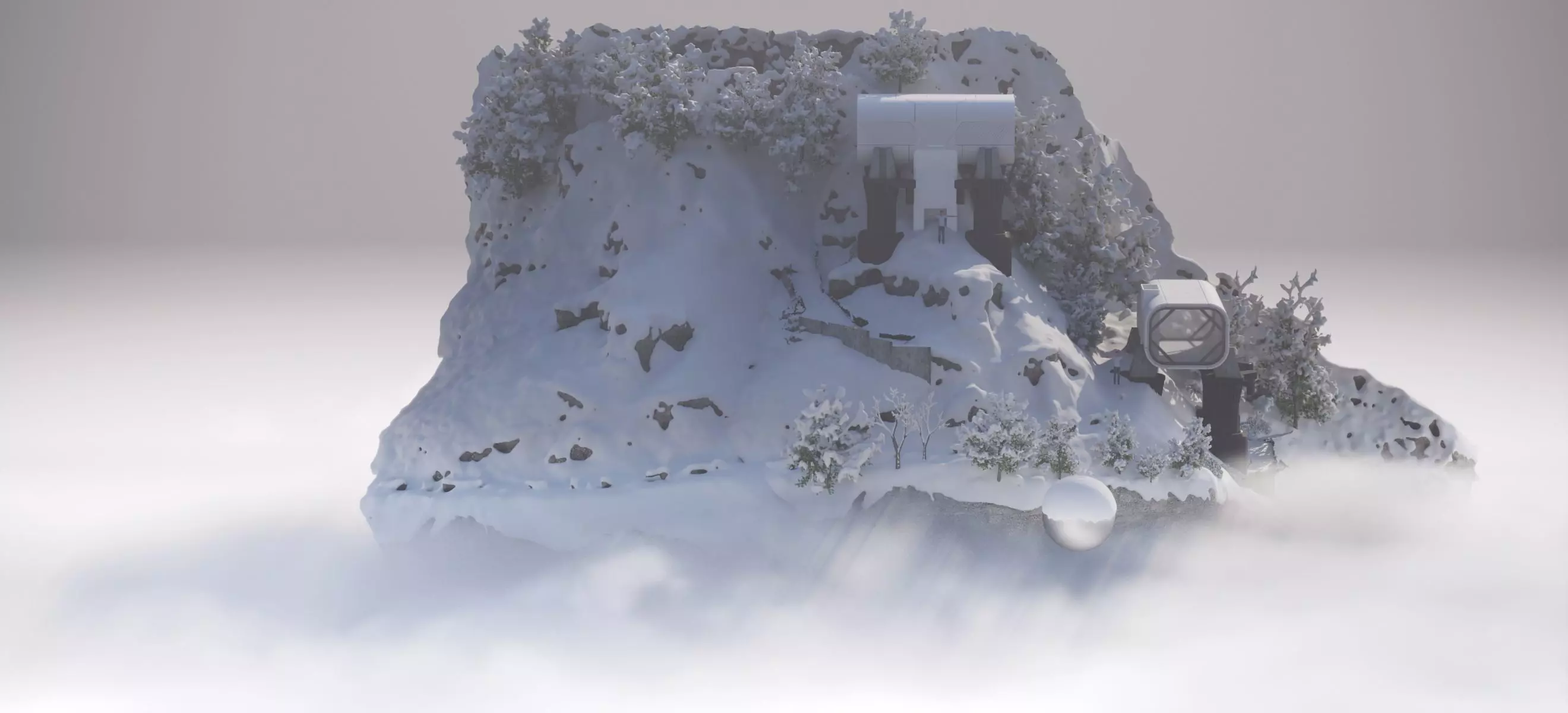 THE SNOW MOUNTAIN HABITAT ALPHA 2024 3D model_0
