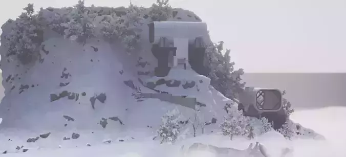 THE SNOW MOUNTAIN HABITAT ALPHA 2024 3D model 5