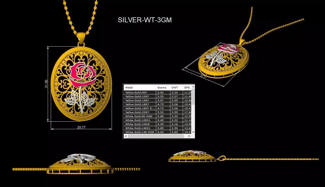 Turkey Light Jewelry Set  Elegant 3D Design Collection 3D print model_5