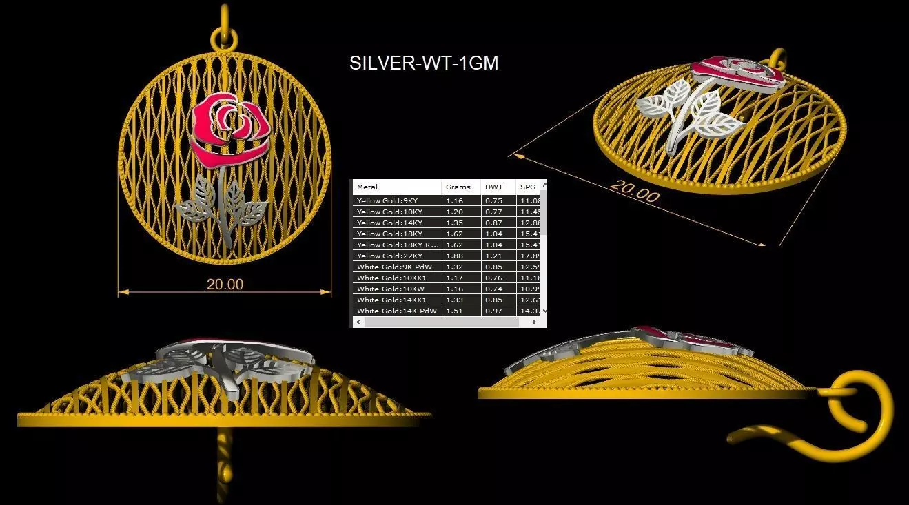 Turkey Light Jewelry Set  Elegant 3D Design Collection 3D print model_1
