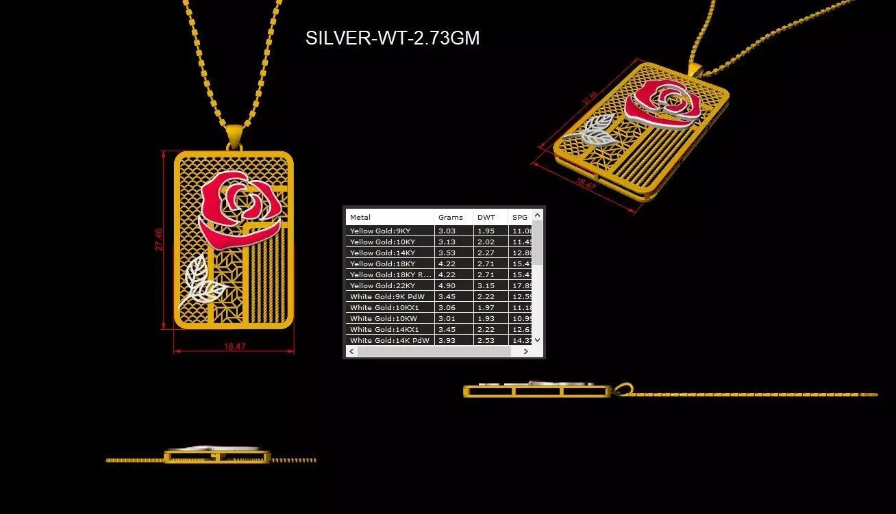 Turkey Light Jewelry Set  Elegant 3D Design Collection 3D print model_11