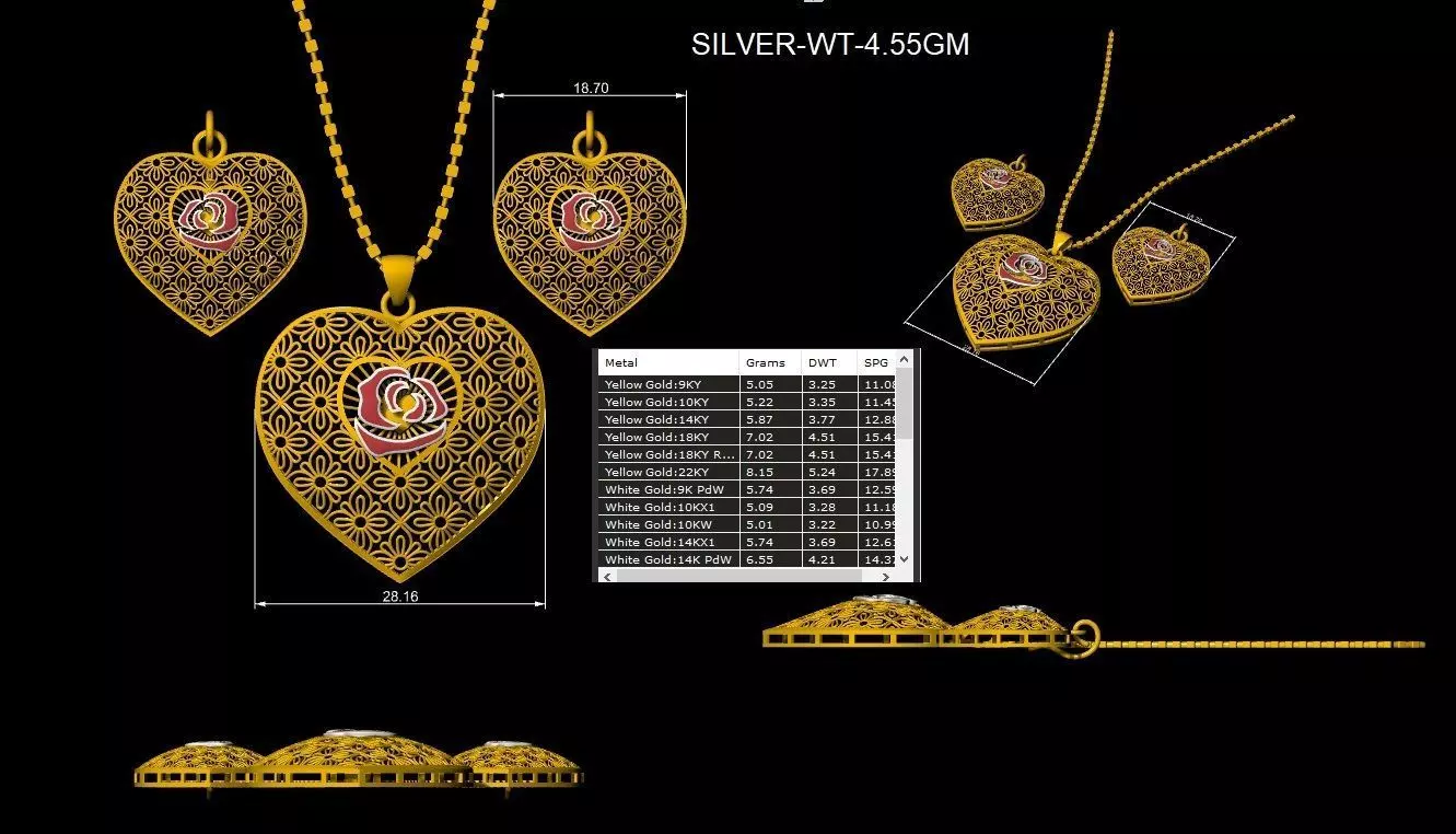 Turkey Light Jewelry Set  Elegant 3D Design Collection 3D print model_21
