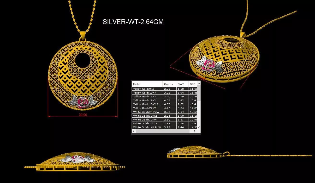 Turkey Light Jewelry Set  Elegant 3D Design Collection 3D print model_6