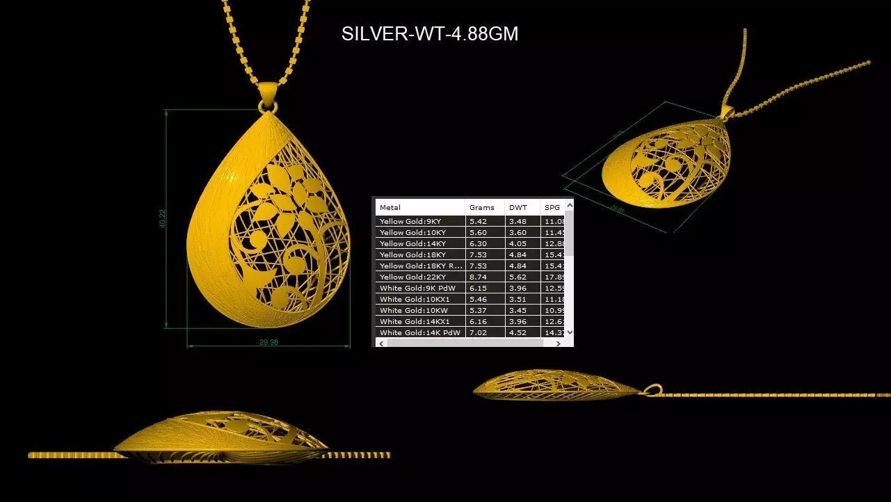 Turkey Light Jewelry Set  Elegant 3D Design Collection 3D print model_7