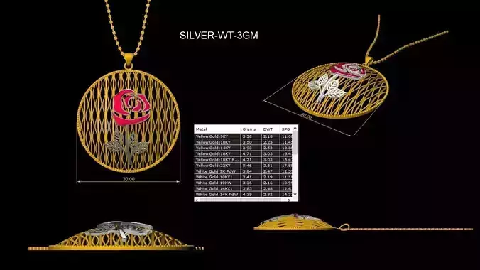 Turkey Light Jewelry Set  Elegant 3D Design Collection