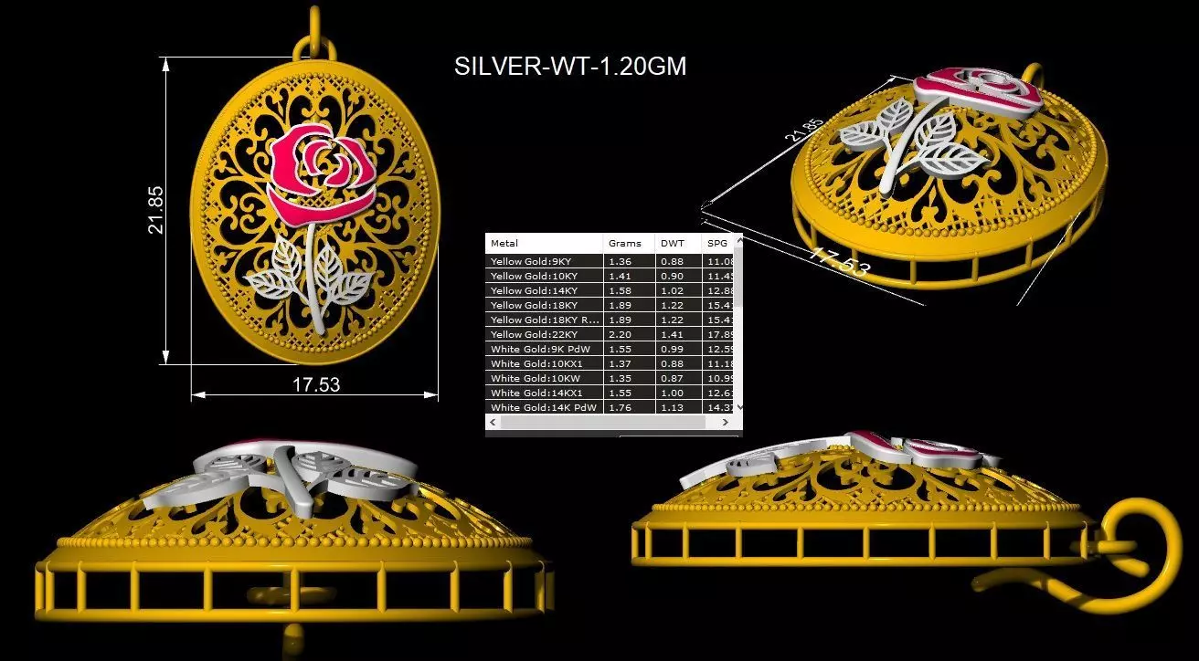 Turkey Light Jewelry Set  Elegant 3D Design Collection 3D print model_13