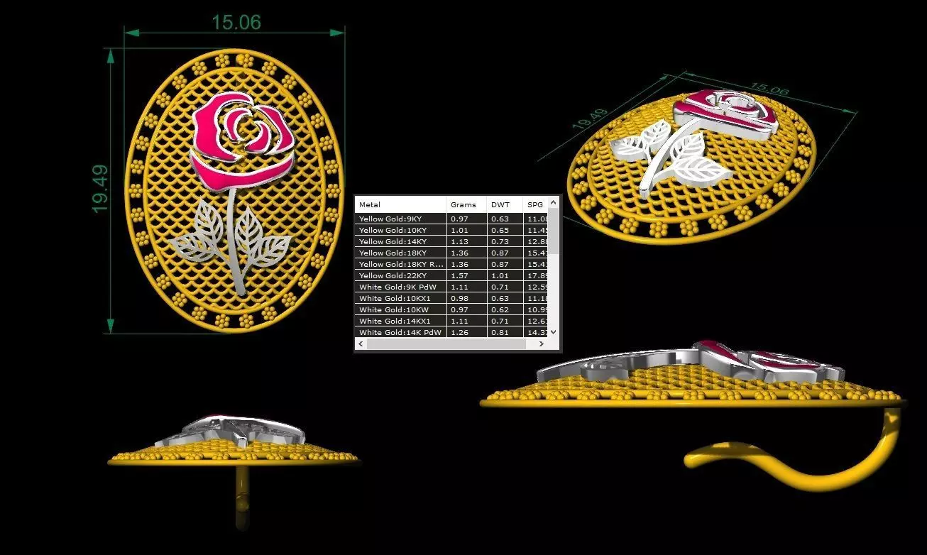 Turkey Light Jewelry Set  Elegant 3D Design Collection 3D print model_3