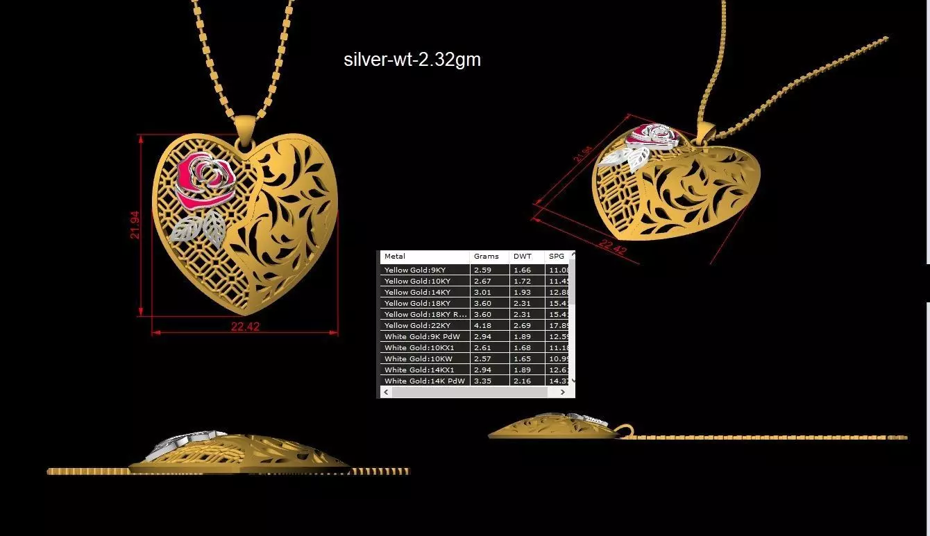 Turkey Light Jewelry Set  Elegant 3D Design Collection 3D print model_4
