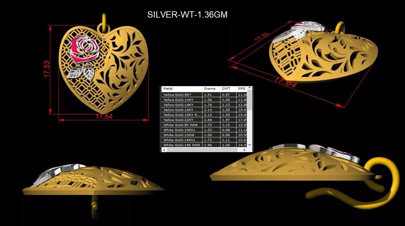 Turkey Light Jewelry Set  Elegant 3D Design Collection 3D print model_8