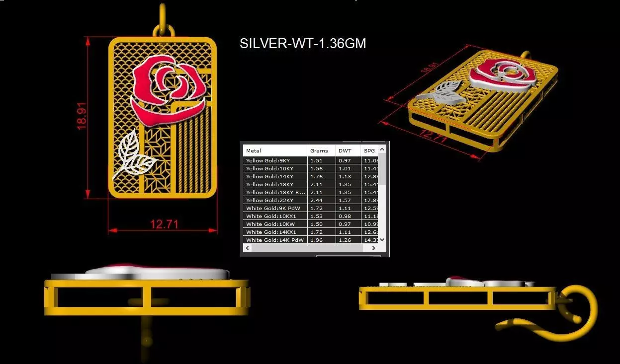 Turkey Light Jewelry Set  Elegant 3D Design Collection 3D print model_9