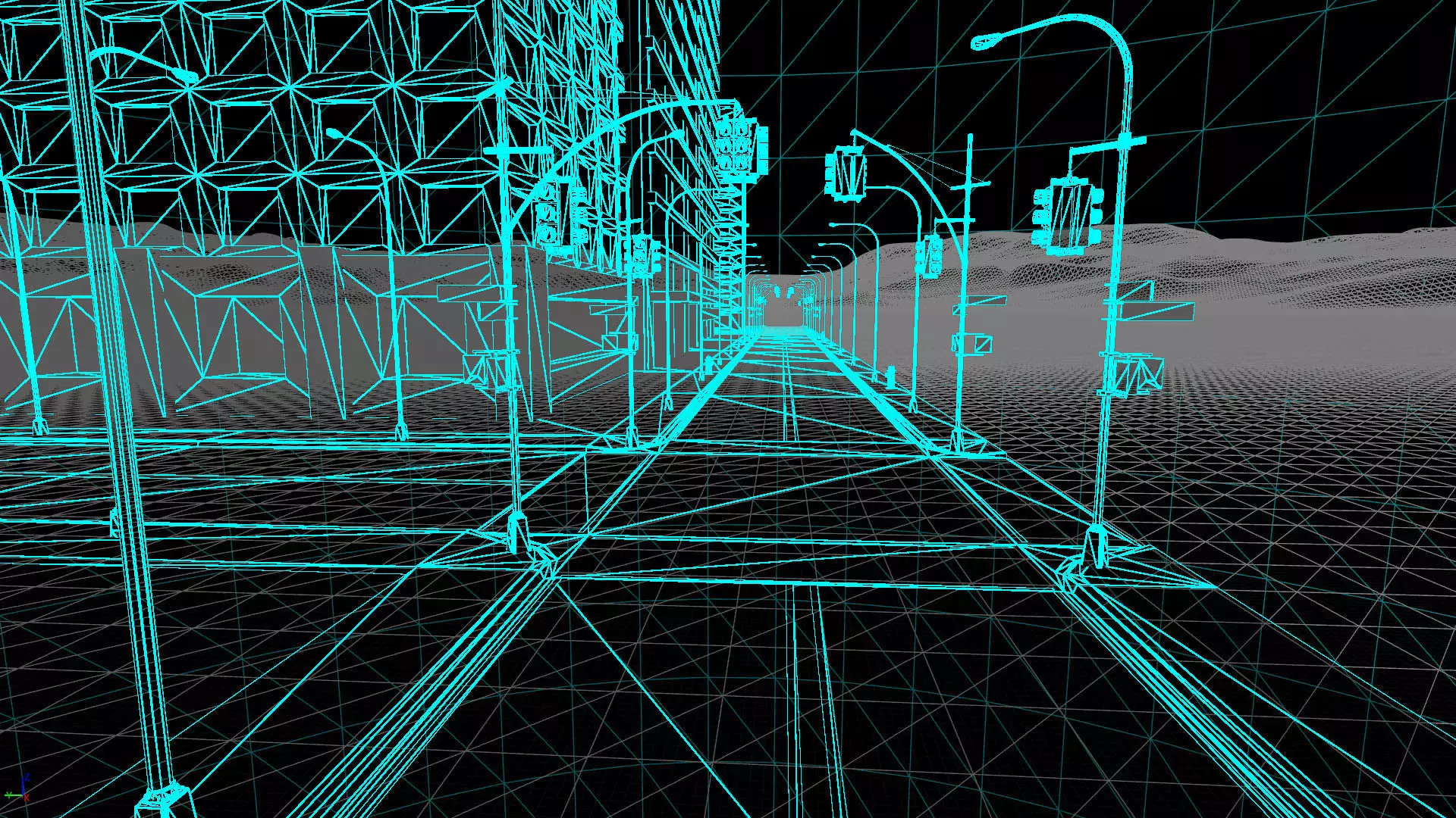 City Downtown Skyscraper Street - Night - Unreal - Lot 10 Low-poly 3D model_14