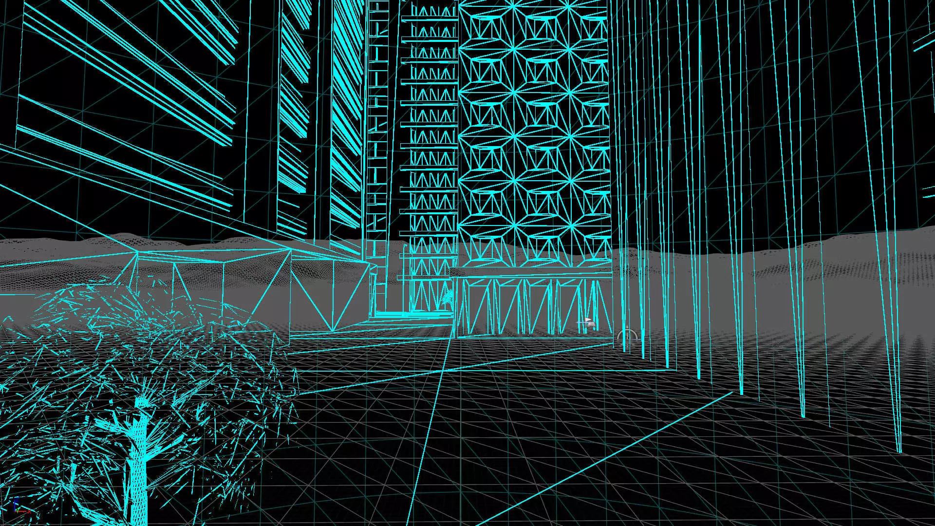 City Downtown Skyscraper Street - Night - Unreal - Lot 10 Low-poly 3D model_15