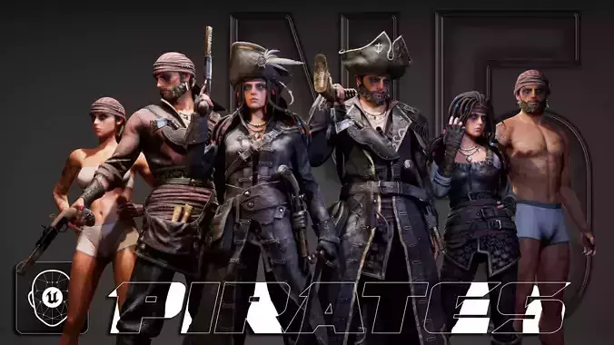 N5 Pirates Low-poly 3D model