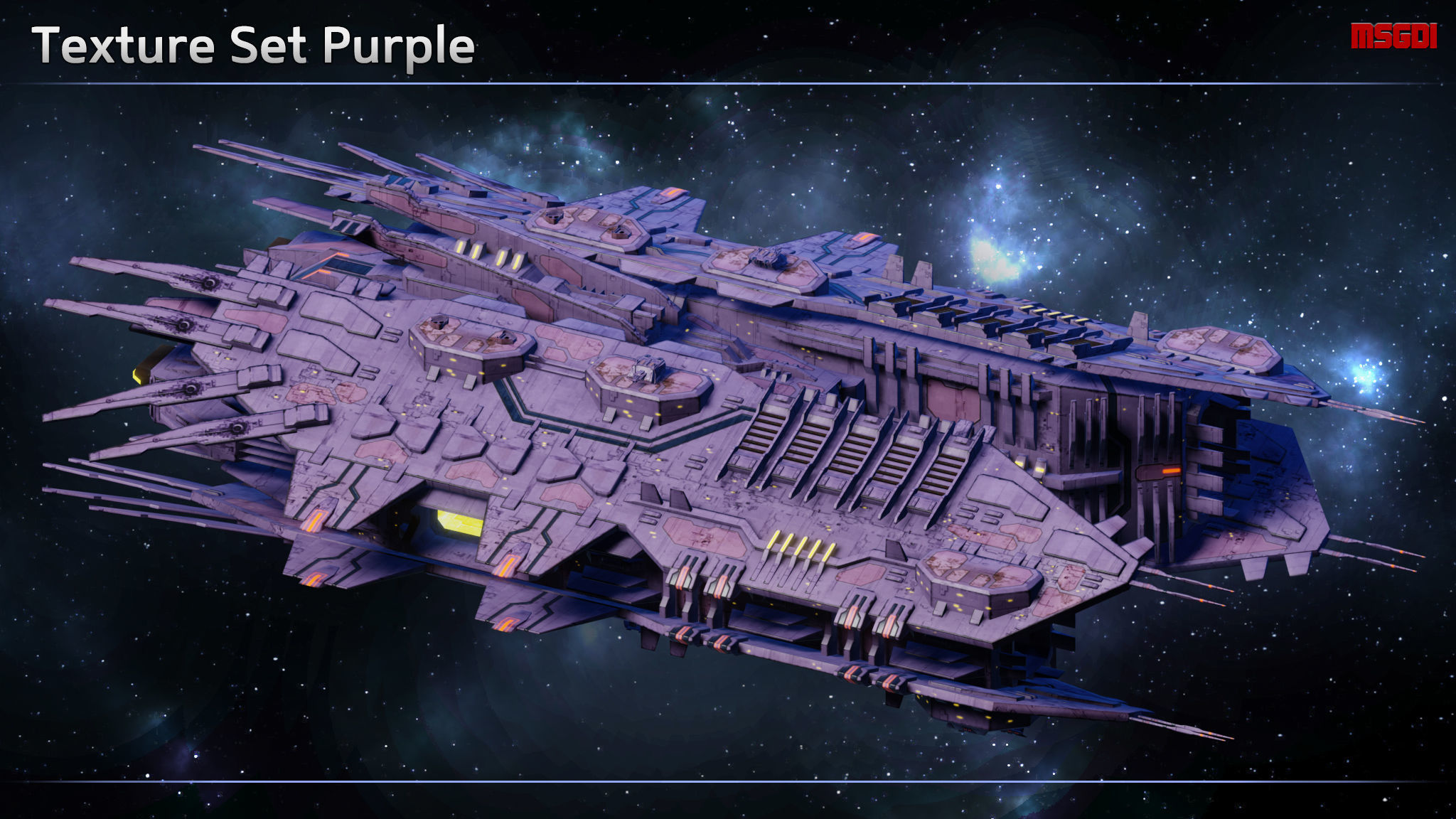 Spaceship Progenitor Carrier Low-poly 3D model_8