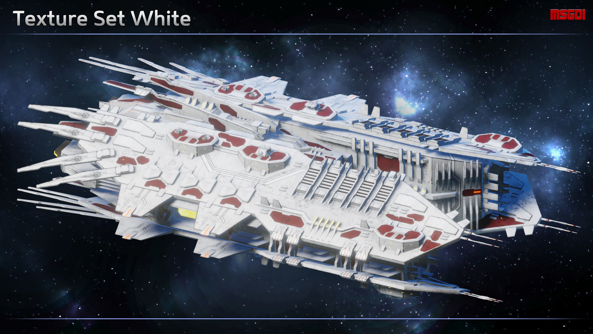 Spaceship Progenitor Carrier Low-poly 3D model_10