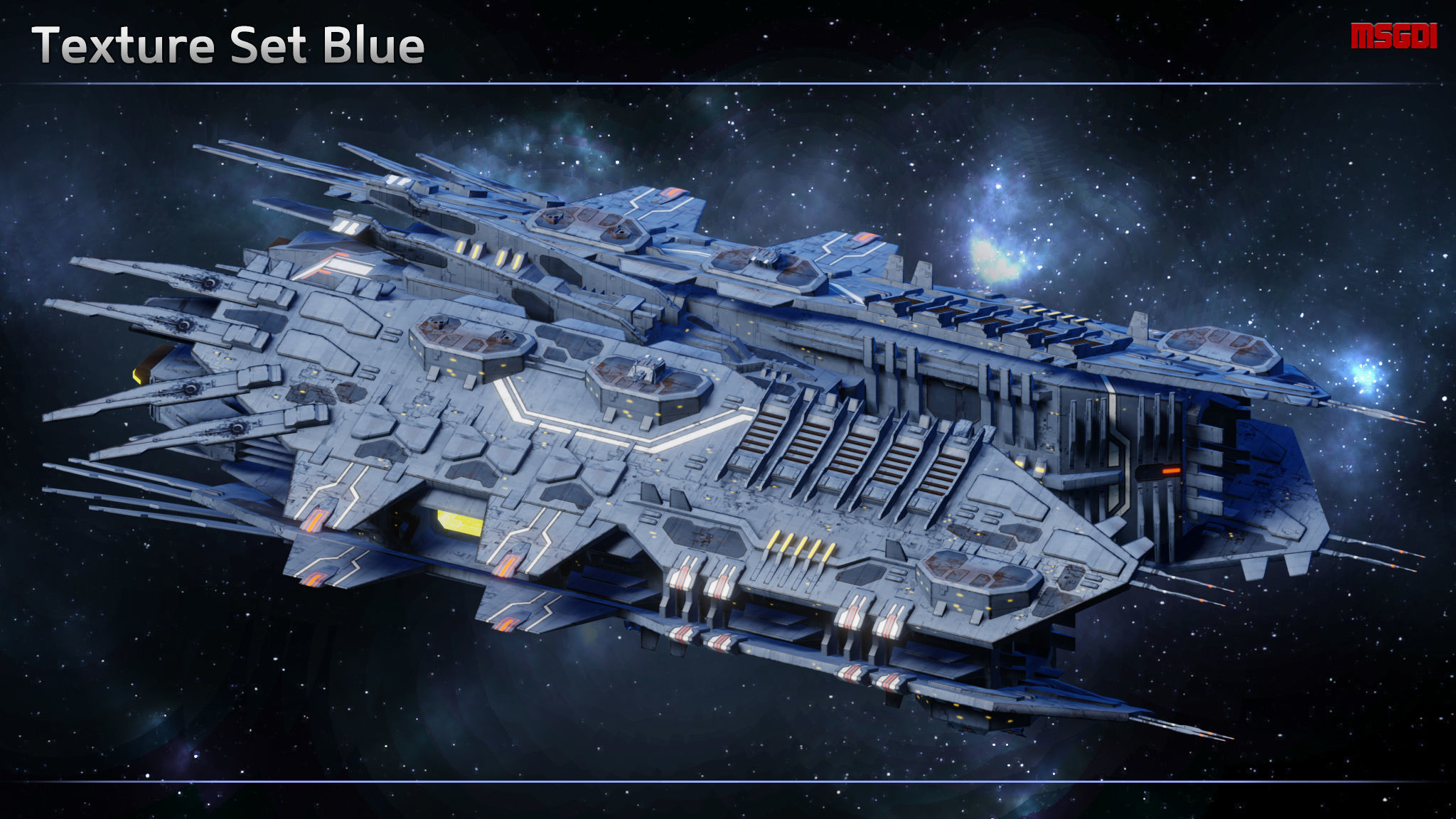 Spaceship Progenitor Carrier Low-poly 3D model_6