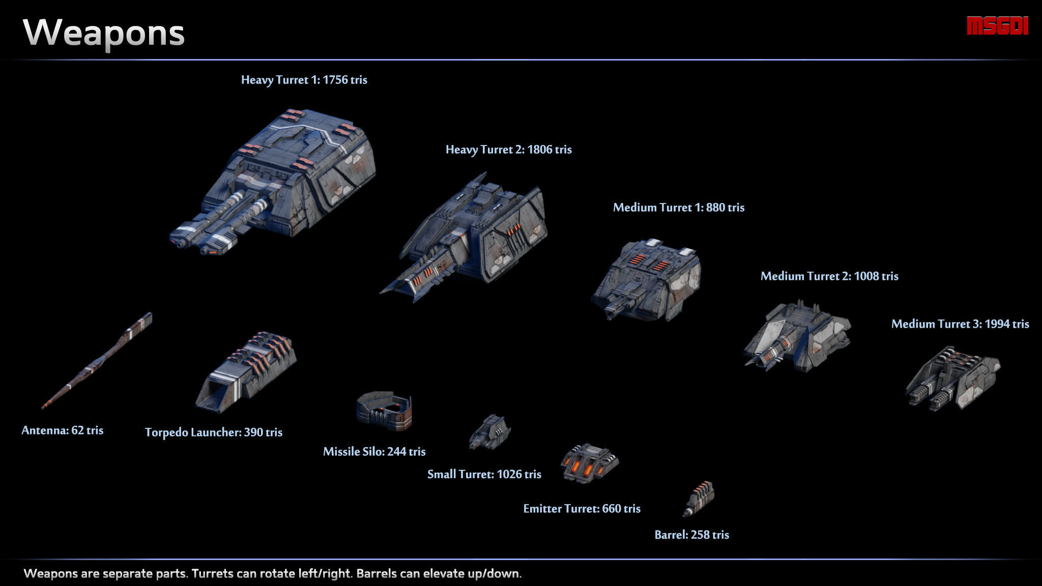 Spaceship Progenitor Carrier Low-poly 3D model_2