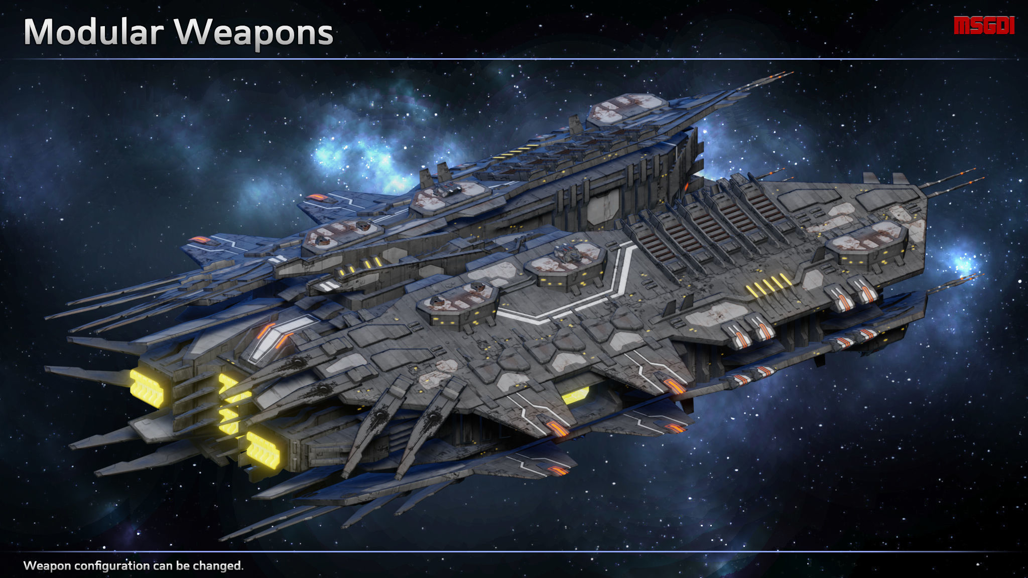 Spaceship Progenitor Carrier Low-poly 3D model_4