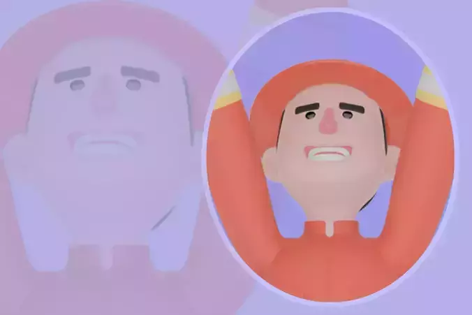 Stylized 3D Male Firefighter Character - Cartoon Rescue Man